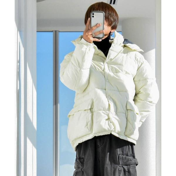 ダウンジャケット ダウン ポリリップストップ 中綿フーテッドジャケット レディース メンズ メンズ ...
