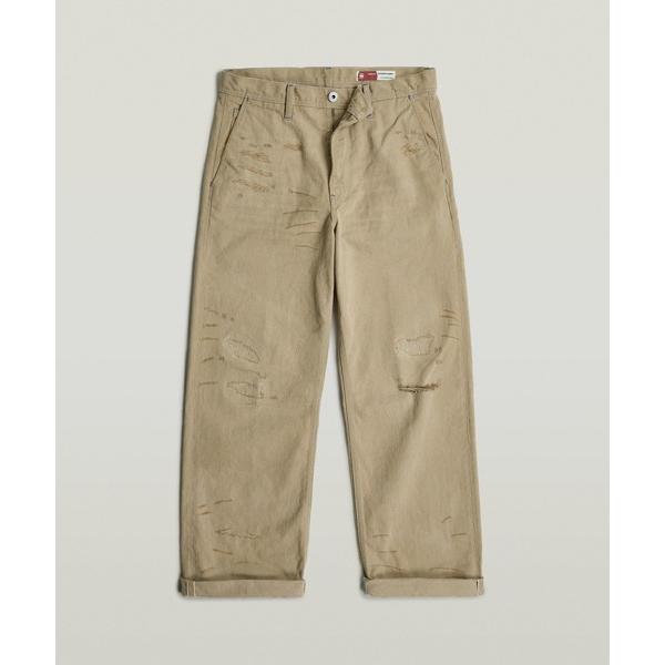 ジーンズ MODSON STRAIGHT CHINO/ヴィンテージライクセルビッジワイドストレートカ...