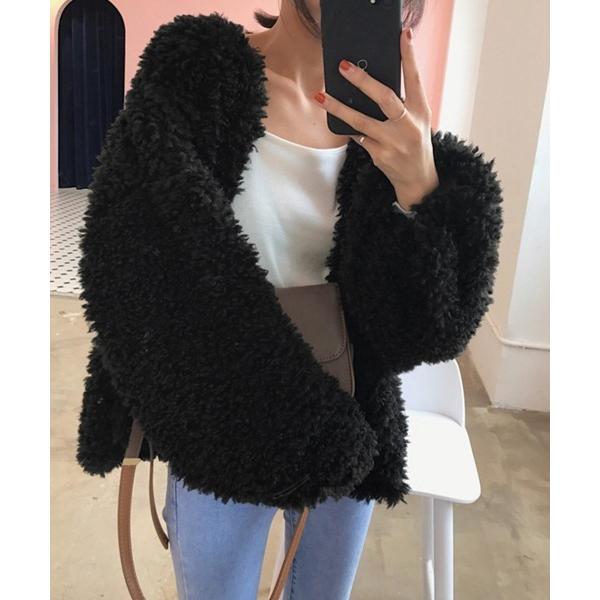 ブルゾン アウター ボアジャケットレディースふんわりブルゾン レディース