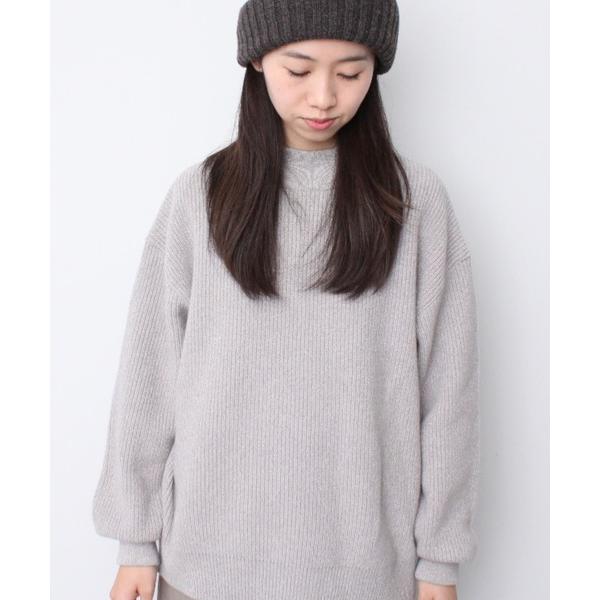 セーター ニット WASHI＆COOMA LAMBS RIB KNIT MOCKNECK SWEAT...
