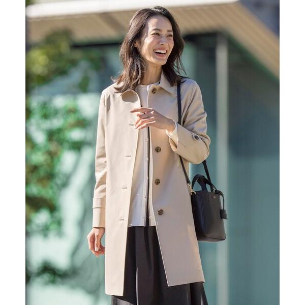 ステンカラーコート コート 「WEB限定カラーあり・撥水」80/2 T/C ツイル ステンカラー ロ...