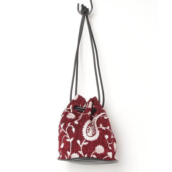 ショルダーバッグ バッグ 「Swaraj/スワラージ」ゴブランレザー巾着 レディース メンズ