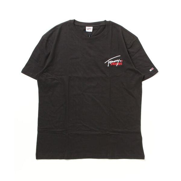 「TOMMY JEANS」 半袖Tシャツ MEDIUM ブラック メンズ