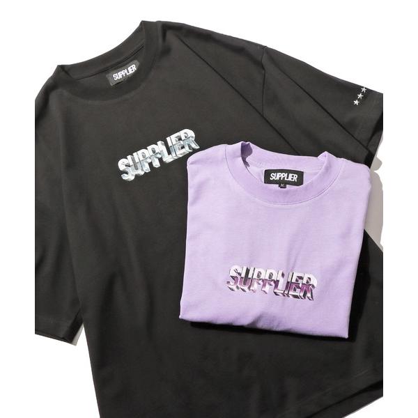 「SUPPLIER」 半袖Tシャツ L パープル メンズ