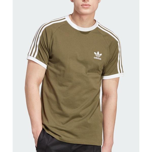 「adidas」 半袖Tシャツ X-LARGE カーキ メンズ