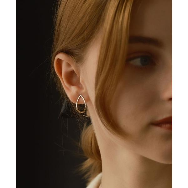 ピアス コンビカラードロップピアス レディース