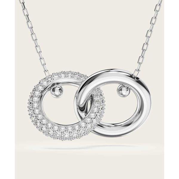 ネックレス 「公式」「スワロフスキー」Dextera ペンダント， インターロッキングループ， ホワ...