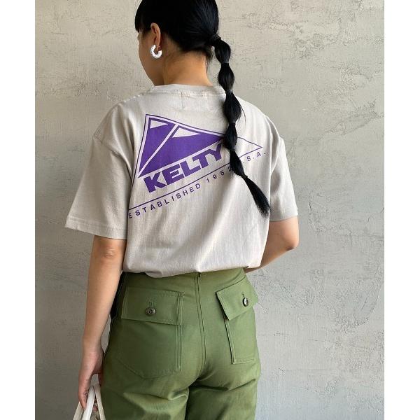 「KELTY」 半袖Tシャツ X-SMALL ライトグレー レディース