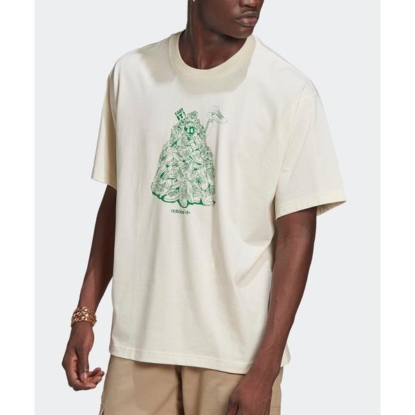 「adidas」 半袖Tシャツ X-SMALL オフホワイト メンズ
