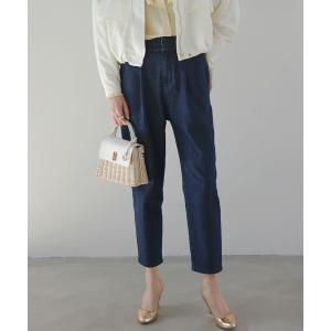 ジーンズ デニム デニムパンツ ライトデニム テーパードクロップドパンツ レディースの商品画像