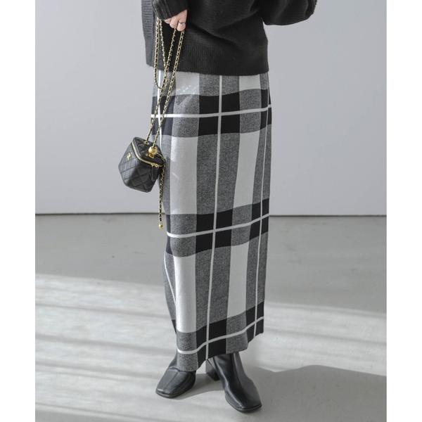 スカート チェック柄タイトスカート