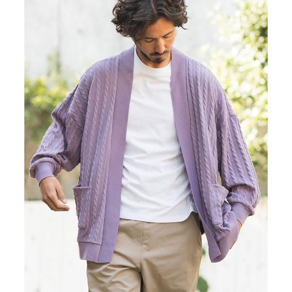カーディガン mcg3389- Cable Jacquard Buttonless Cardigan...