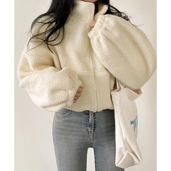ブルゾン アウター ボアジャケット 韓国 フリースジャケット レディース