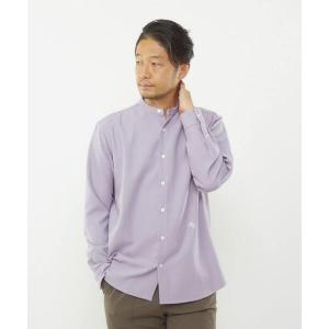 MEN'S MELROSE シャツ クラシックストライプバンドカラーシャツ メンズ