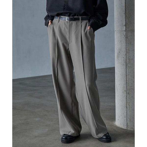 スラックス 「SERACE」Wide drape pin tuck flare slacks / ワ...
