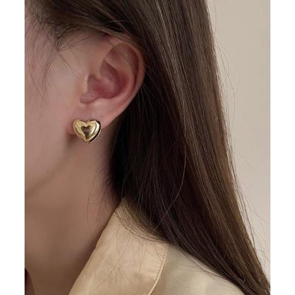 ピアス ボリュームハートピアス レディース
