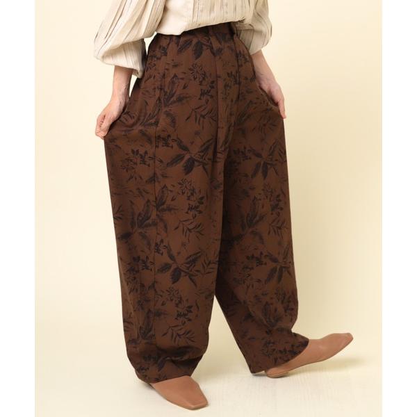 パンツ R4176 植物柄プリントバルーンパンツ レディース