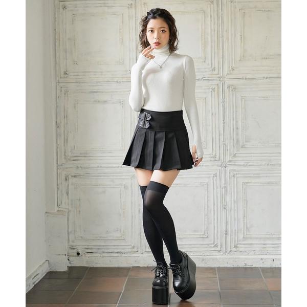 スカート ベルトデザインミニスカパン