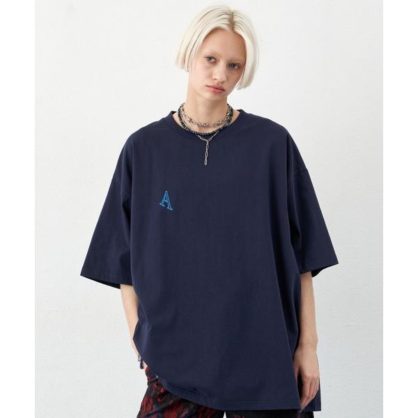 「AIVER」 半袖Tシャツ MEDIUM ネイビー メンズ