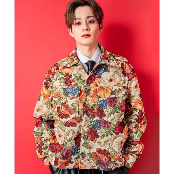 コート ジャケット a.p.o.v. ゴブラン花柄ショート丈ジャケット メンズ レディース