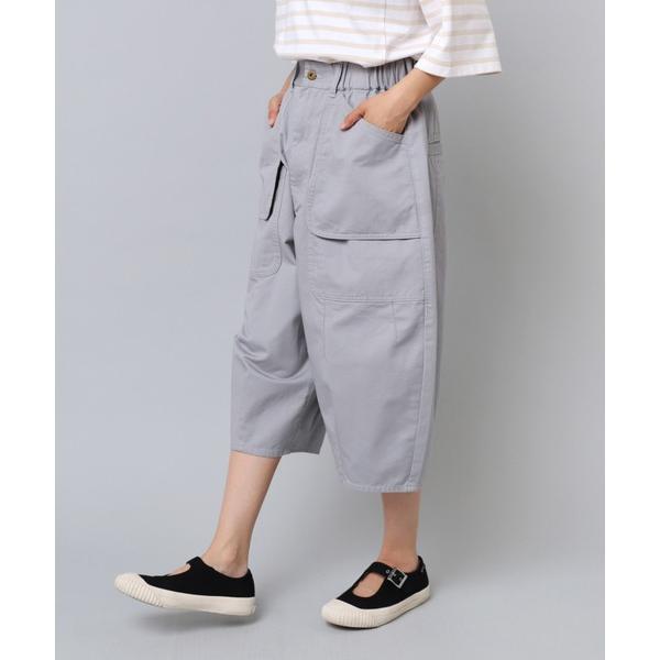 パンツ R4175 ダブルポケット膝下パンツ レディース