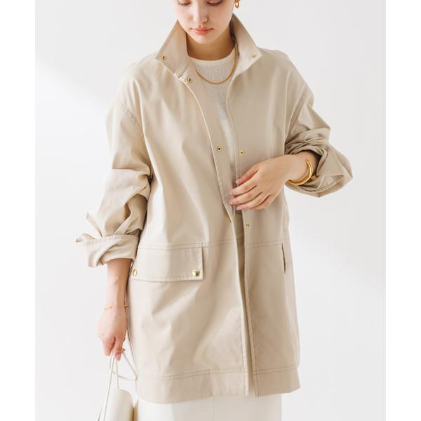 ブルゾン アウター スタンドカラーハーフコートブルゾン レディース