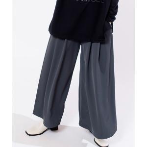 パンツ バイカラーサイドタックパンツ レディース