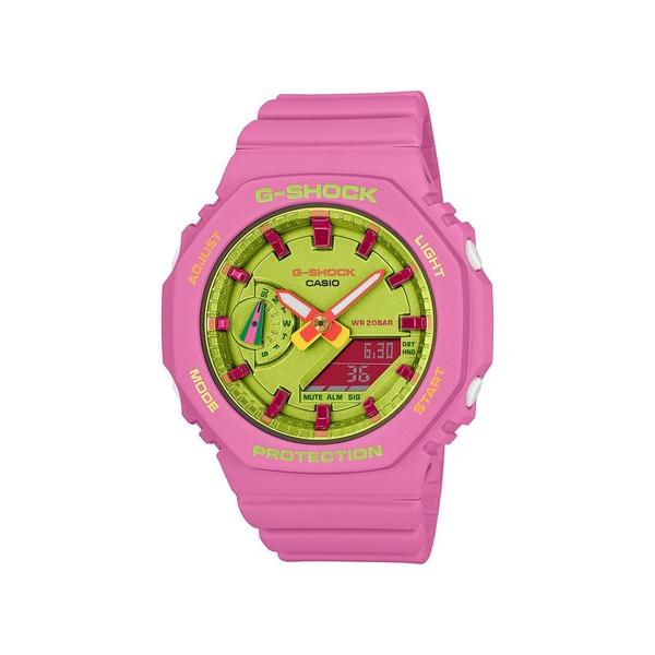 「G-SHOCK」 デジタル腕時計 FREE ピンク×イエロー レディース