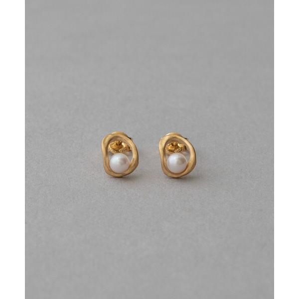 ピアス K18YG クラフト パール ピアス レディース