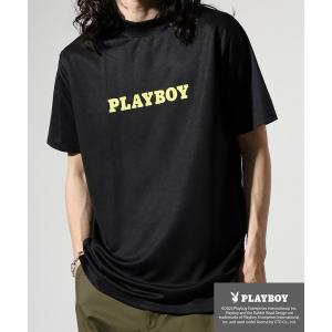 tシャツ PLAYBOY プリントハイネック 半袖Tシャツ メンズ