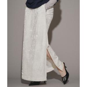 レディース スカート 「Revival」Clash velours skirt(side slit)/クラッシュベロアスカート(横スリット)｜zozo