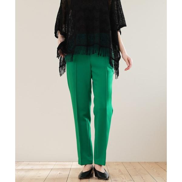 スラックス パンツ テーパードパンツ日本製  梳毛調 ストレッチ レディース