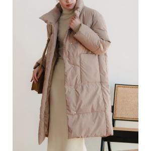 ダウンコート ダウンジャケット オーバーサイズ スタンドカラー エコ