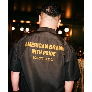 シャツ ブラウス メンズ Schott/ショット/TC WORK SHIRT”AMERICAN BRAND WITH PRIDE EMB”/刺繍ワーク