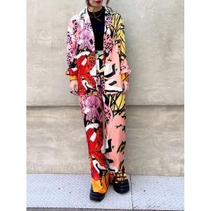 シャツ ブラウス レディース M. Christian Lacroix 蘭モチーフ シャツ