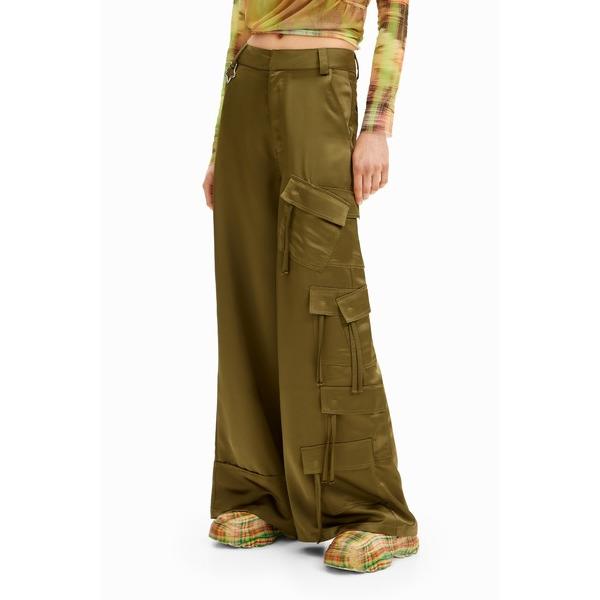 パンツ 「Desigual×Collina Strada」マルチポケット ワイドカーゴパンツ レディ...