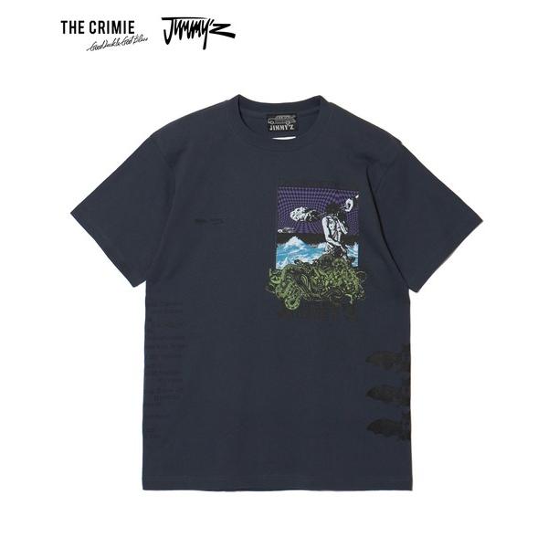 「CRIMIE」 半袖Tシャツ「JIMMY&apos;Zコラボ」 L ネイビー メンズ
