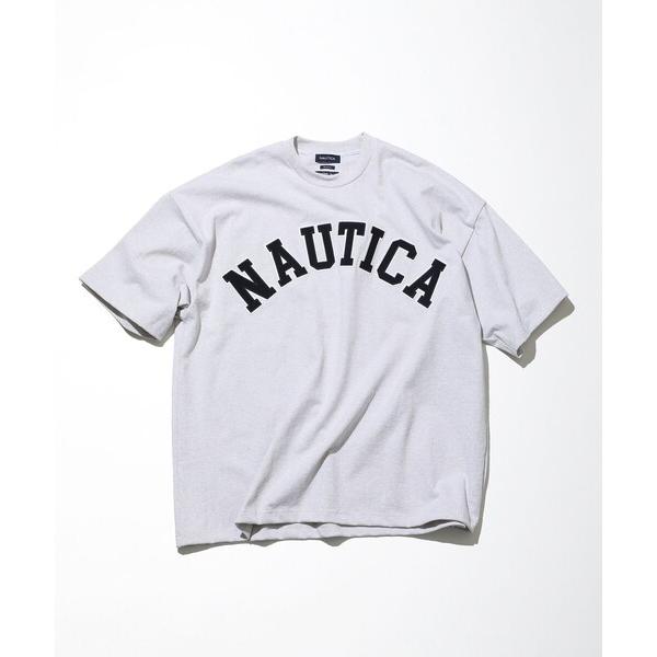 「NAUTICA」 半袖Tシャツ X-LARGE ライトグレー メンズ