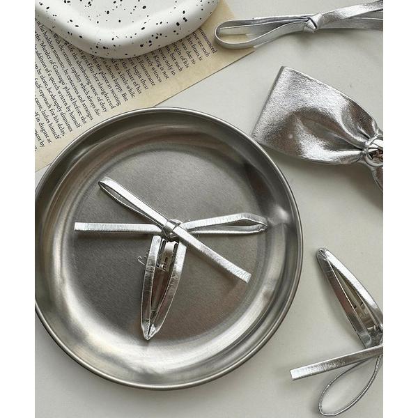 ヘアピン シルバーリボンパッチンピン