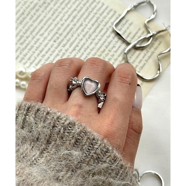 指輪 リング ぷっくりハートデザインリング レディース