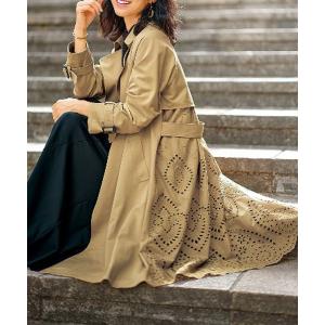 BELLUNA PLUS（ベルーナプラス） トレンチコート コート 花柄カット