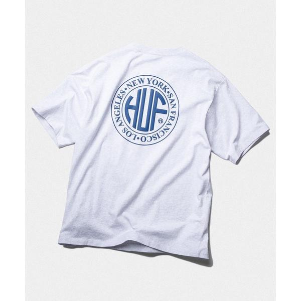 「HUF」 半袖Tシャツ X-LARGE アッシュグレー メンズ