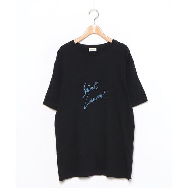 「SAINT LAURENT PARIS」 半袖Tシャツ S ブラック レディース