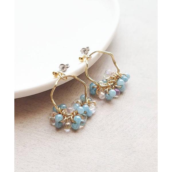 ピアス 「Cherie+Chambre」Wave Ring×Farfalle Pierce レディー...