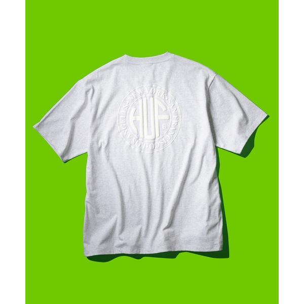 「HUF」 半袖Tシャツ LARGE アッシュグレー メンズ