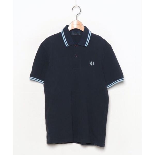 「FRED PERRY」 半袖ポロシャツ 36 ネイビー メンズ