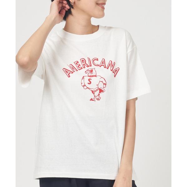 「AMERICANA」 半袖Tシャツ FREE ホワイト レディース