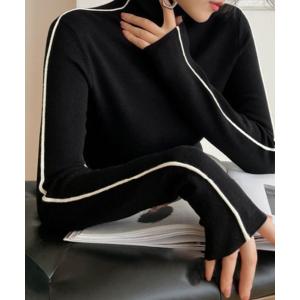 ジャックバニー PEインレイ モックネックカットソー(半袖) レディース