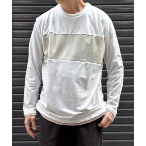 tシャツ ミニ裏毛切り替えロンT メンズ