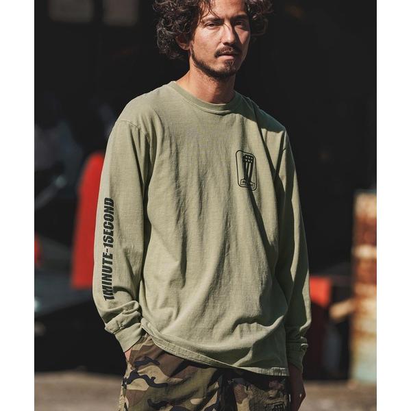 tシャツ mlt4586- one logogarment dyed long sleeve cut...